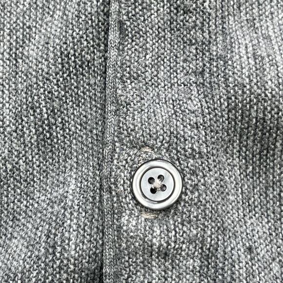 Vintage 80s IZOD Cardigan Sweater Men's Size Large Gray Grandpa Made in USA - Picture 5 of 13